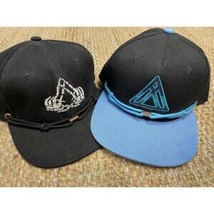 Lot 2 Findlay Skeleton Three Diamond Triangle Mountain Blue Brim Snapback Hat